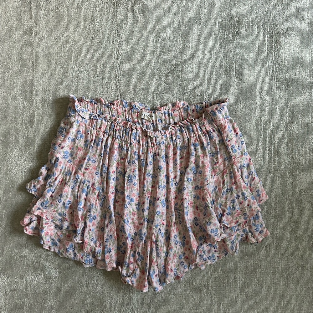 Aeropostale Floral Adorable pink and blue Mini Skort, size m